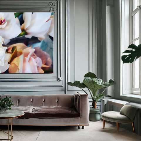 Botanical Floral Wall Art - Peony Abstract 2 - 28"x40"